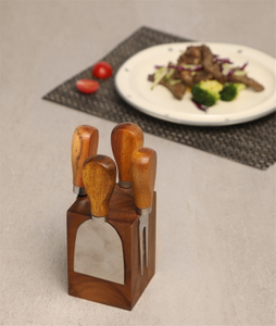 Wood Serveware Tabletop Knife Set