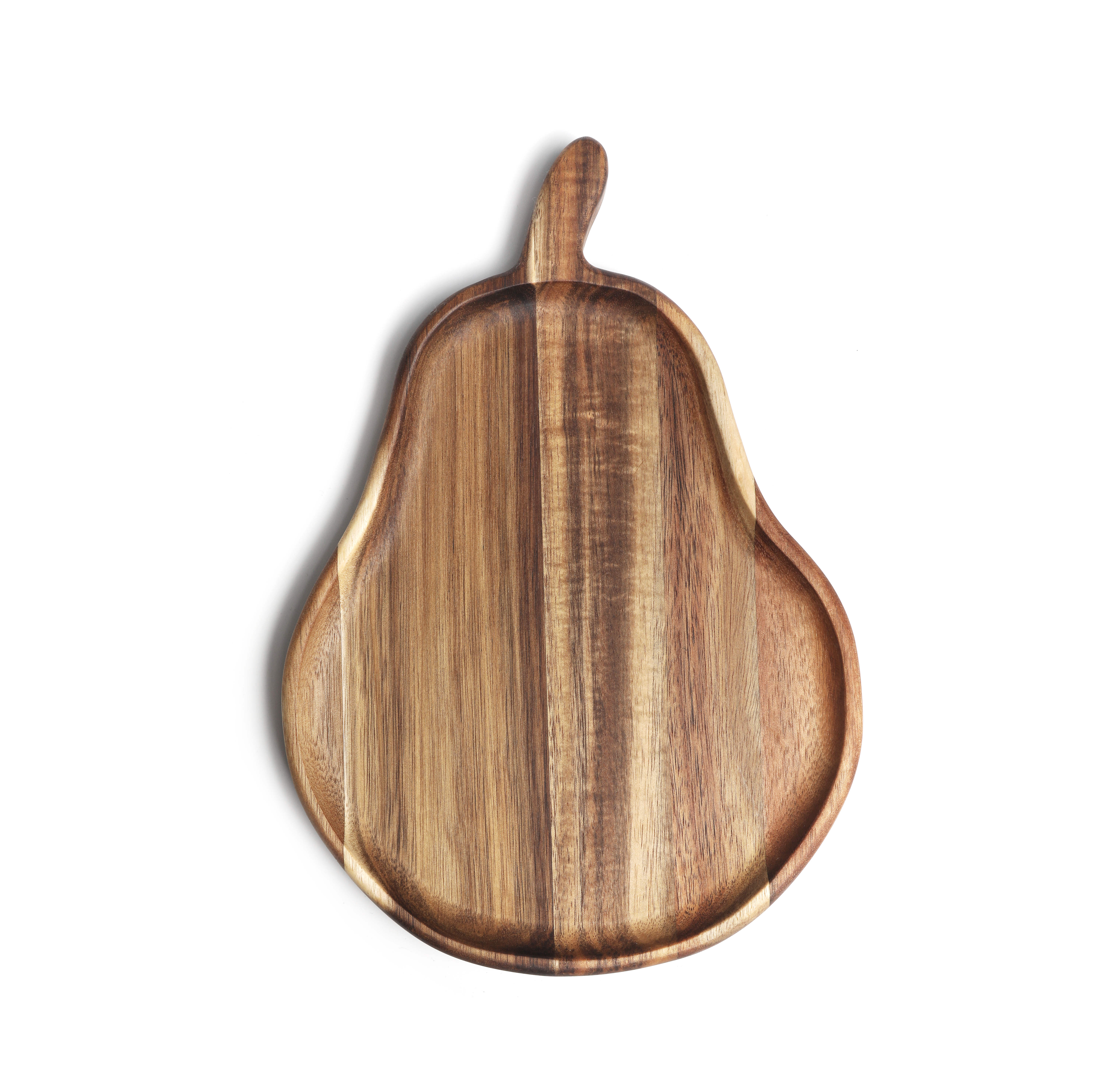 Pear Shape Wooden Plate Food Serving Tray