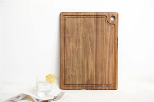 Acacia Wood Cutting Board with Hanging Hole and Juice Groove