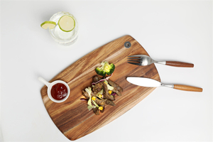 Irregular Shape Acacia Wood Cutting Board with Hanging Hole