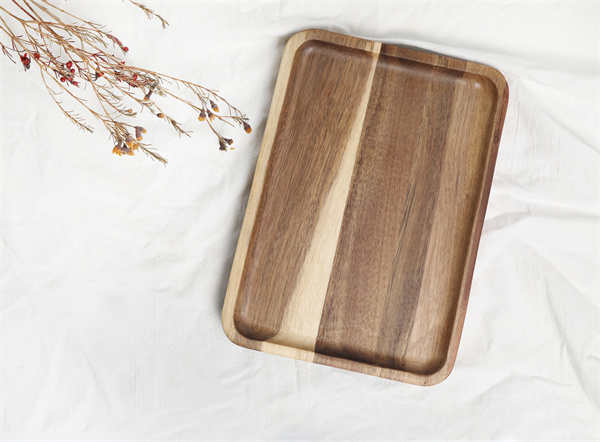 Classic Square Shape Wooden Food Serving Tray