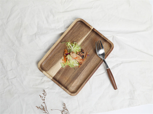 Classic Square Shape Wooden Food Serving Tray