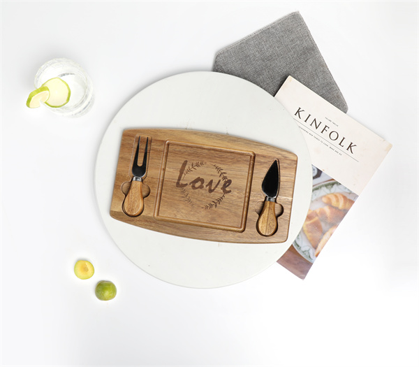 Love Wooden Cheese Board and Knife Set